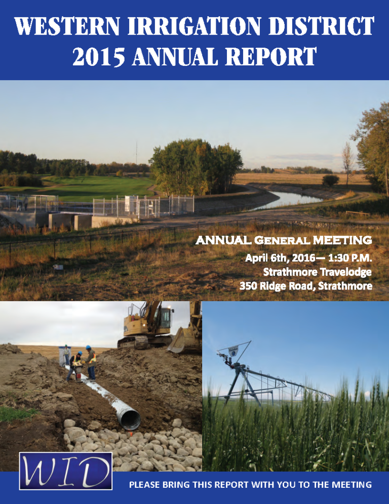 Annual Reports Western Irrigation District